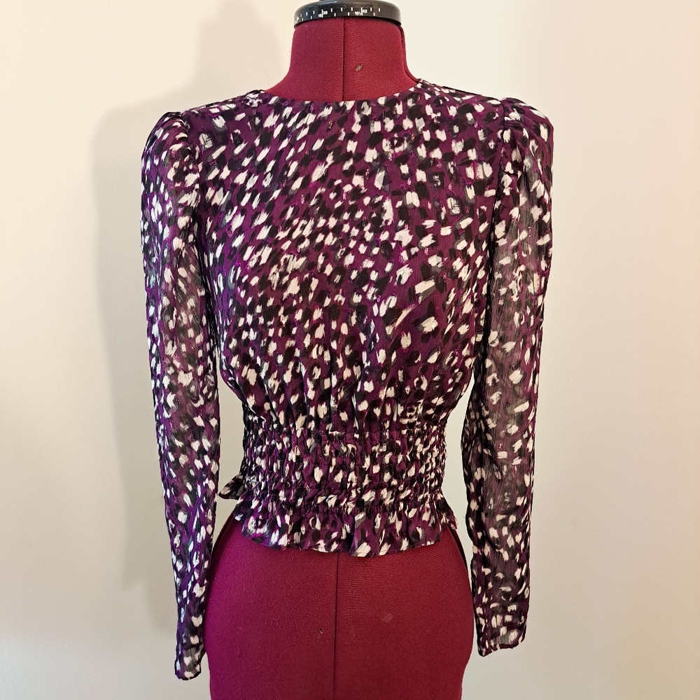 XS Express purple sparkle blouse